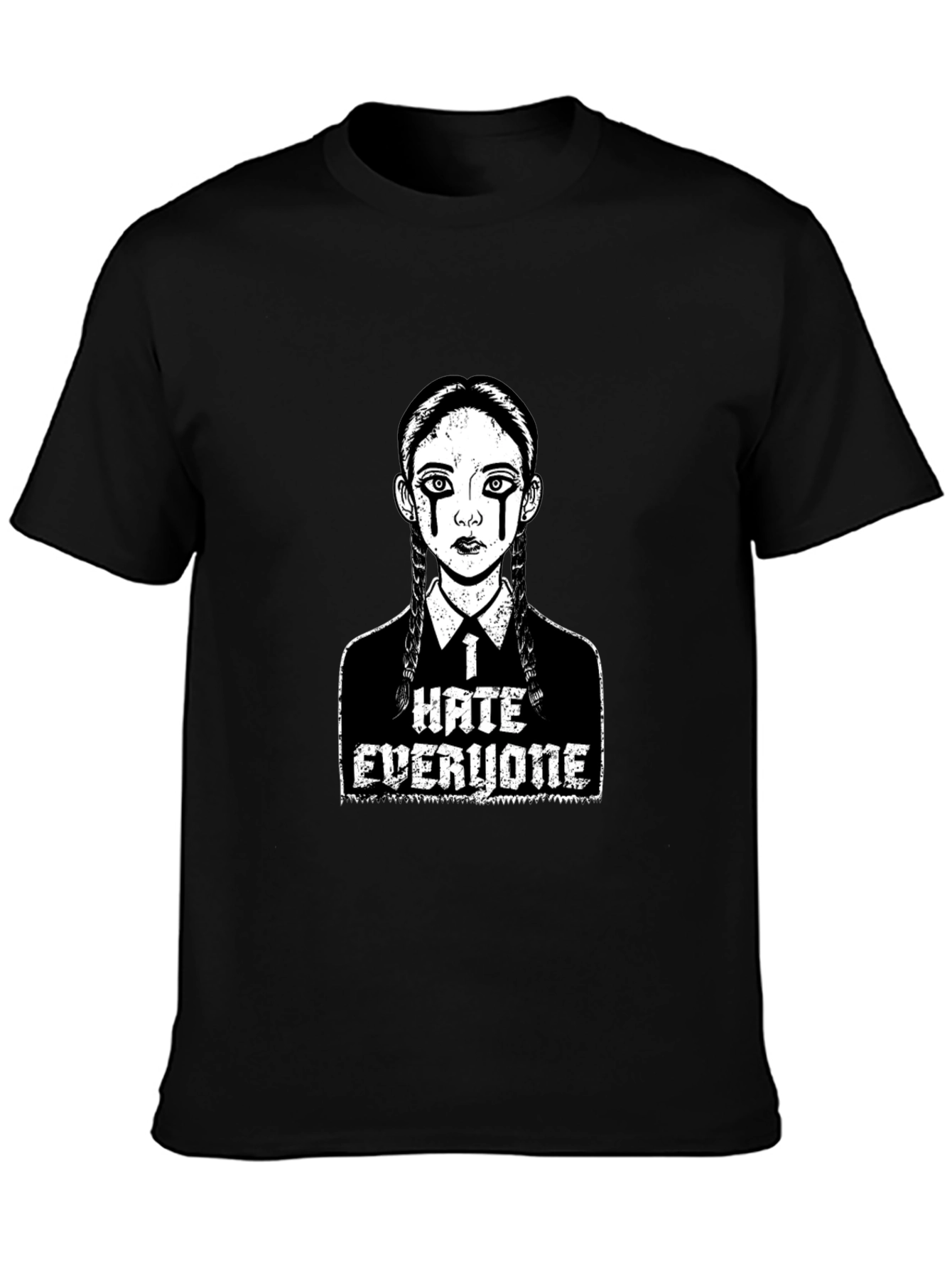 Wednesday Addams I Hate Everyone Black T-Shirt