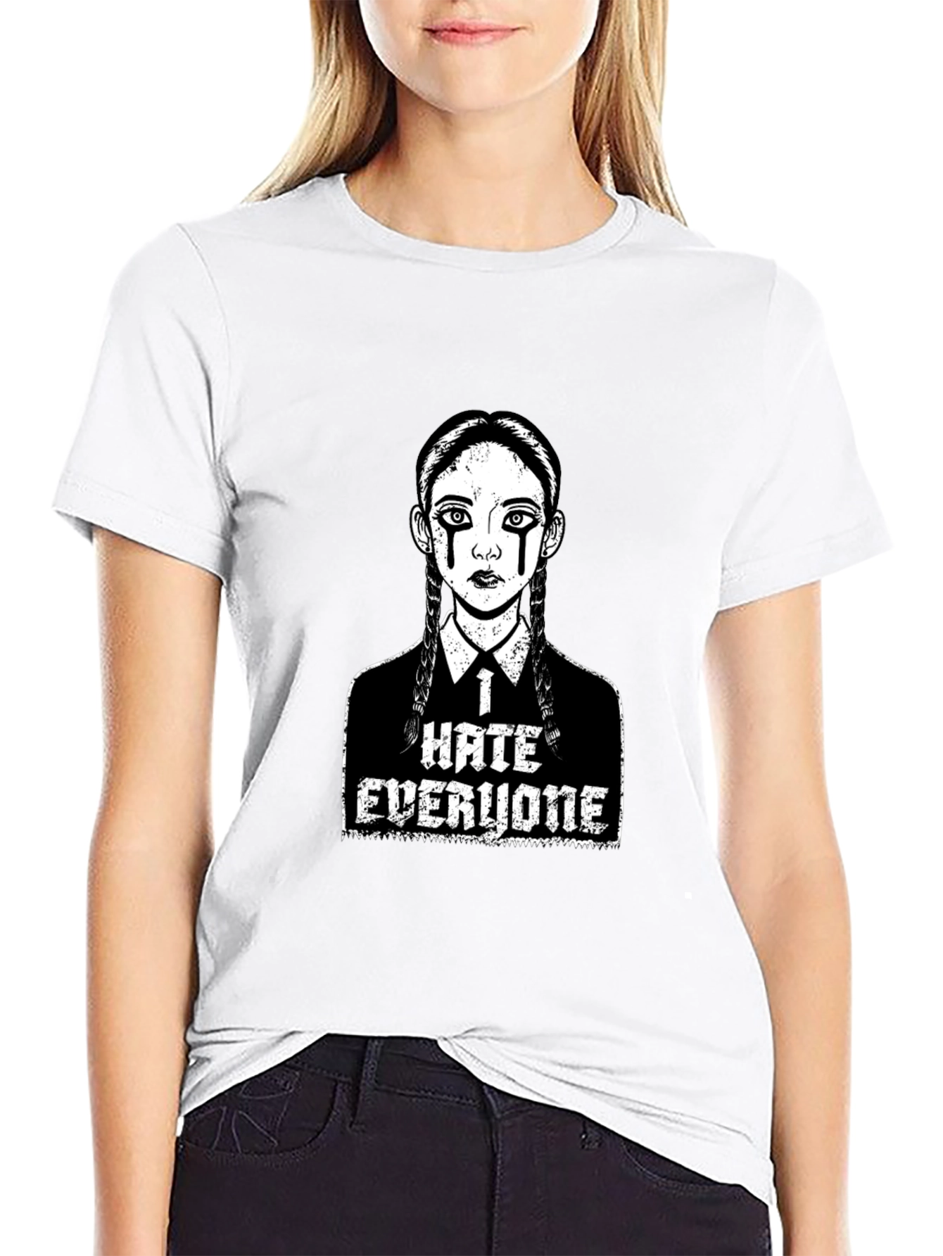 Wednesday Addams I Hate Everyone Black T-Shirt