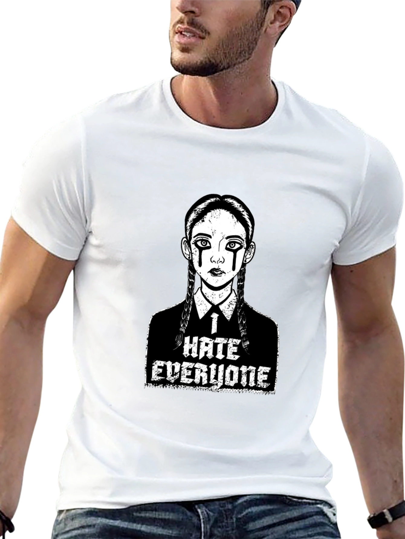 Wednesday Addams I Hate Everyone Black T-Shirt