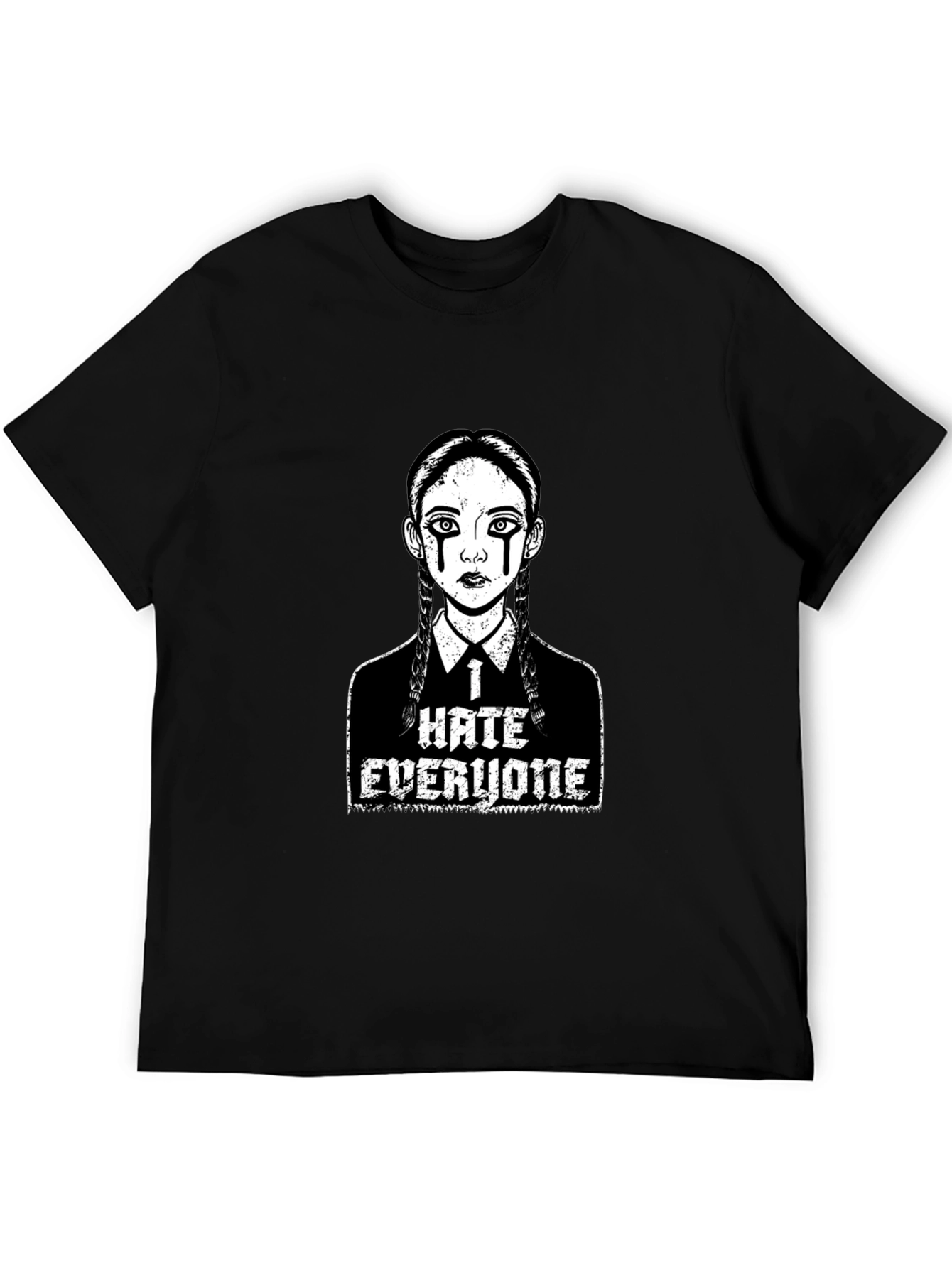 Wednesday Addams I Hate Everyone Black T-Shirt