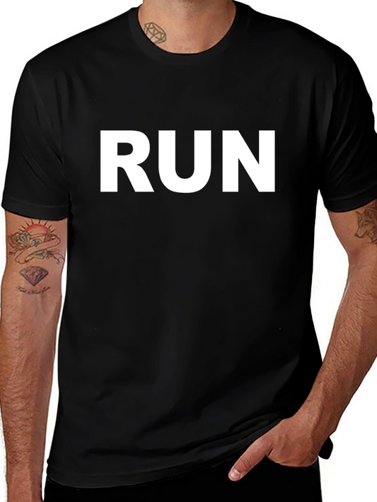 Run Graphic Black Tee