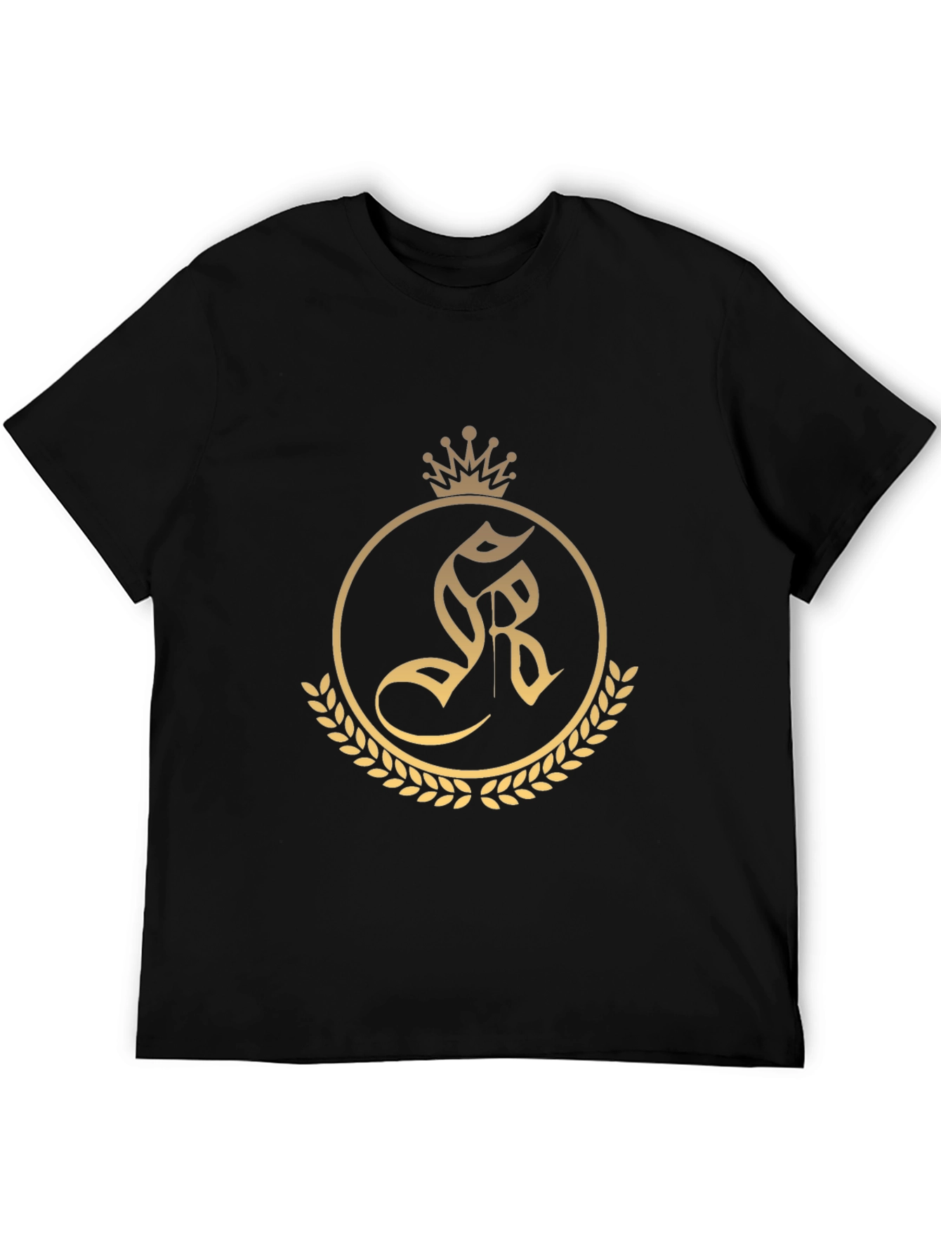 Regal Crest Tee - Black Cotton Blend
