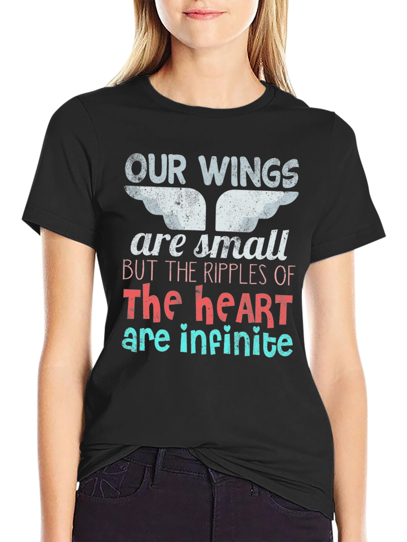 Inspirational Wings Heart Graphic Tee