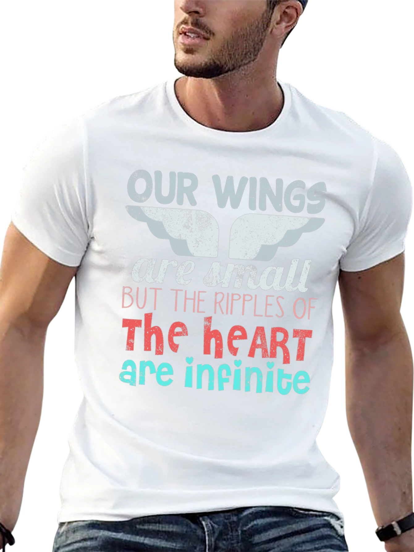 Inspirational Wings Heart Graphic Tee