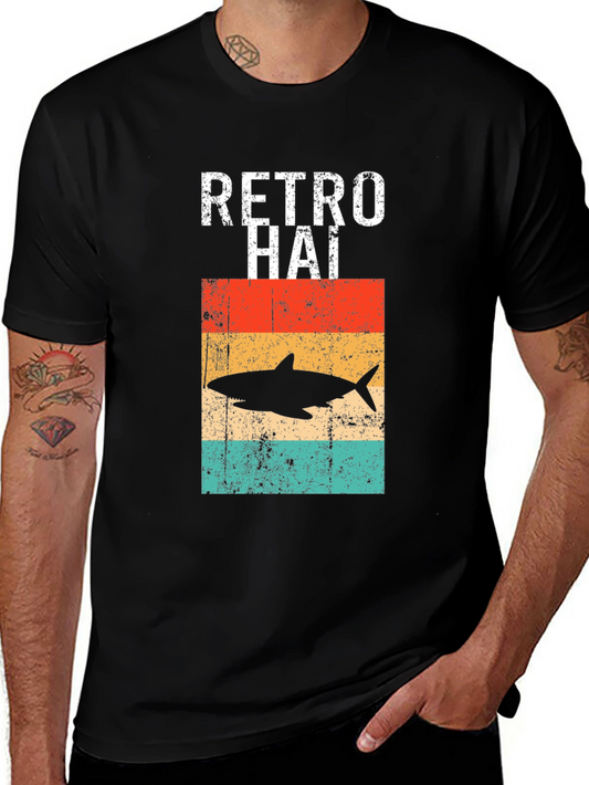 Retro Shark T-Shirt - Vintage Ocean Style
