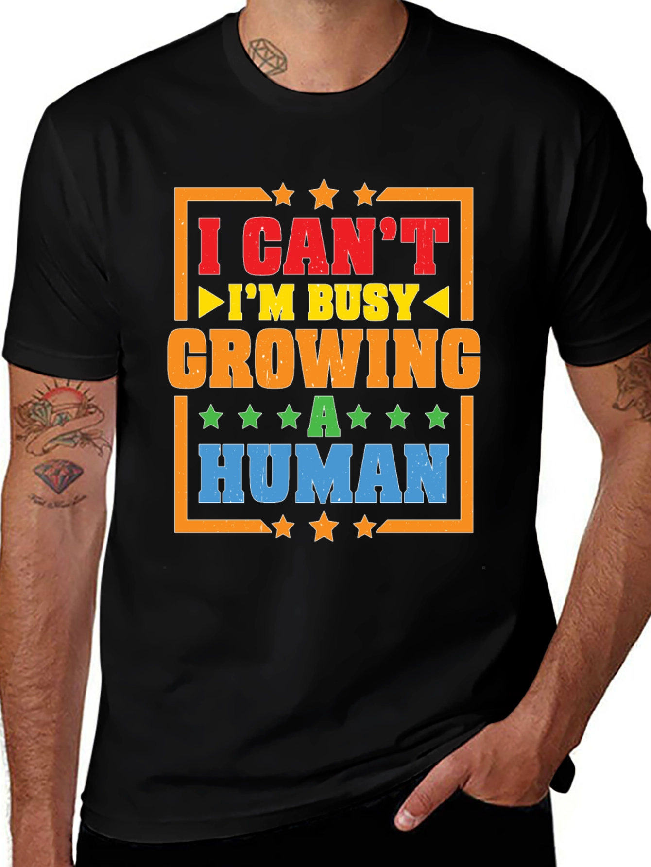 I Cant Im Busy Growing A Human Graphic T-Shirt