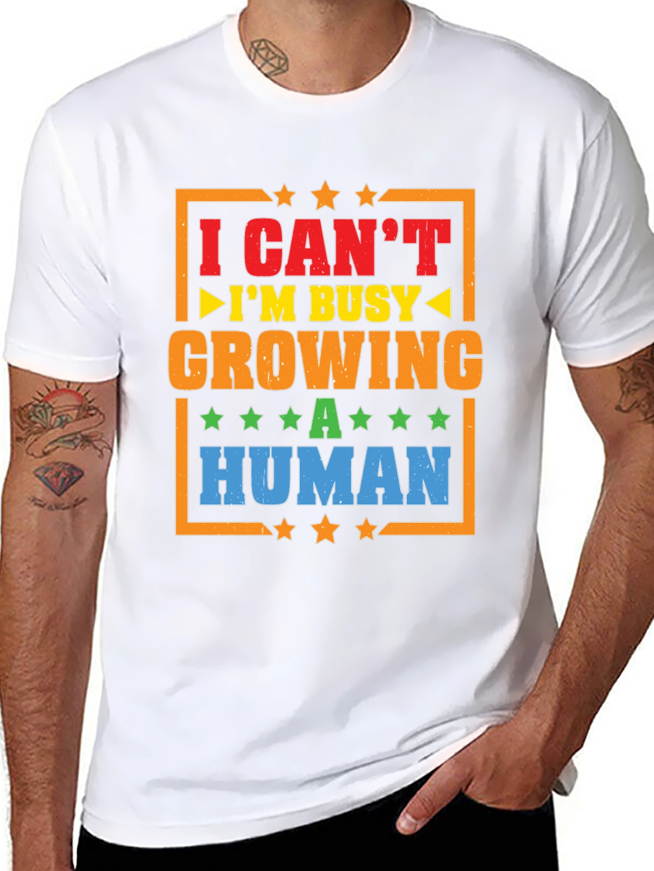 I Cant Im Busy Growing A Human Graphic T-Shirt