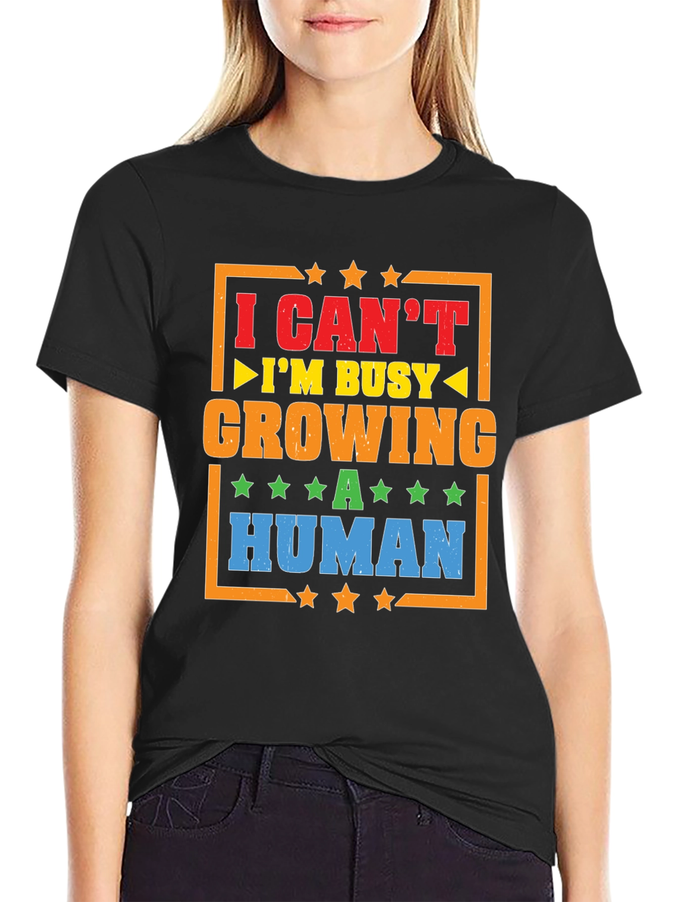 I Cant Im Busy Growing A Human Graphic T-Shirt