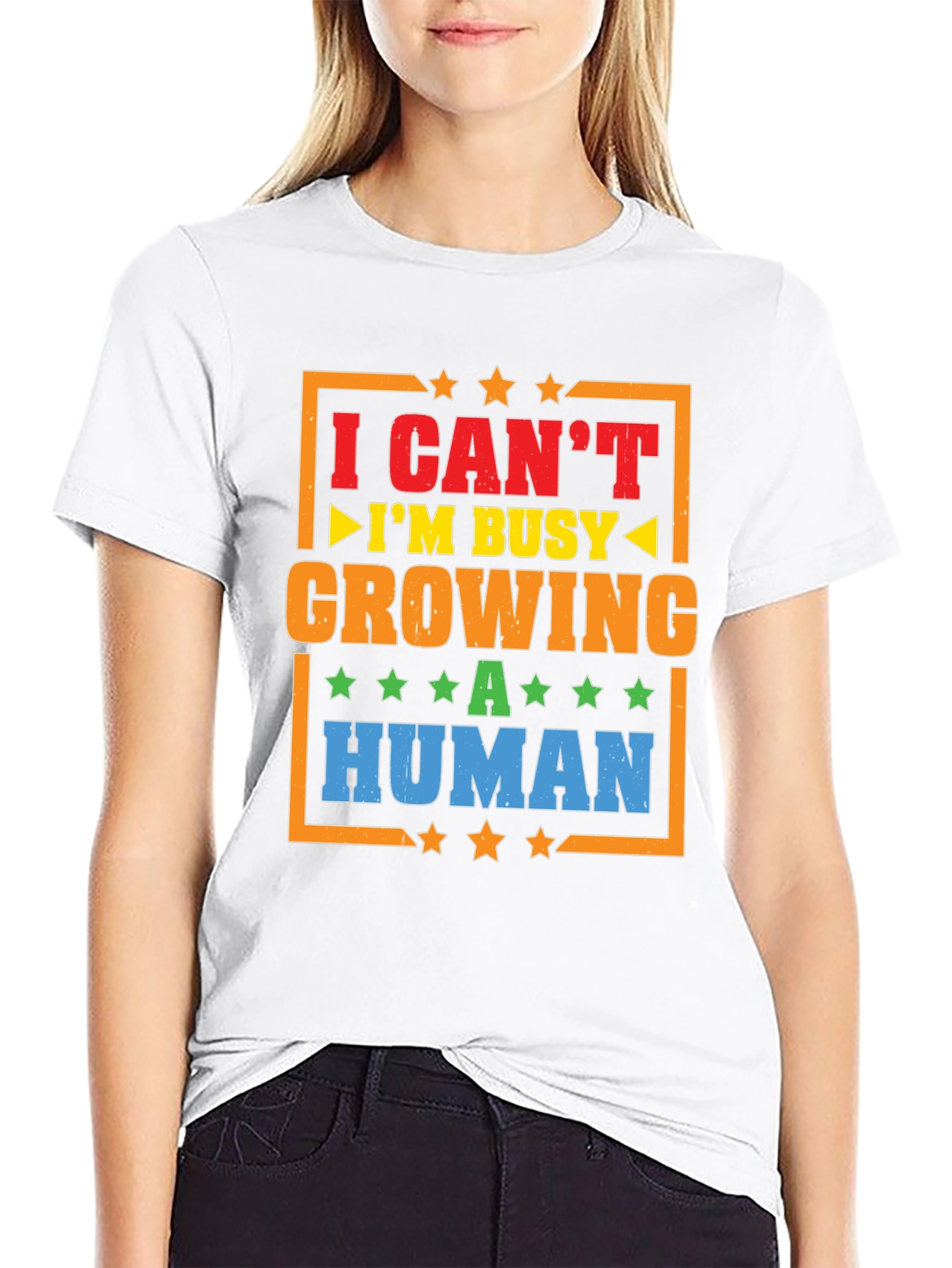 I Cant Im Busy Growing A Human Graphic T-Shirt