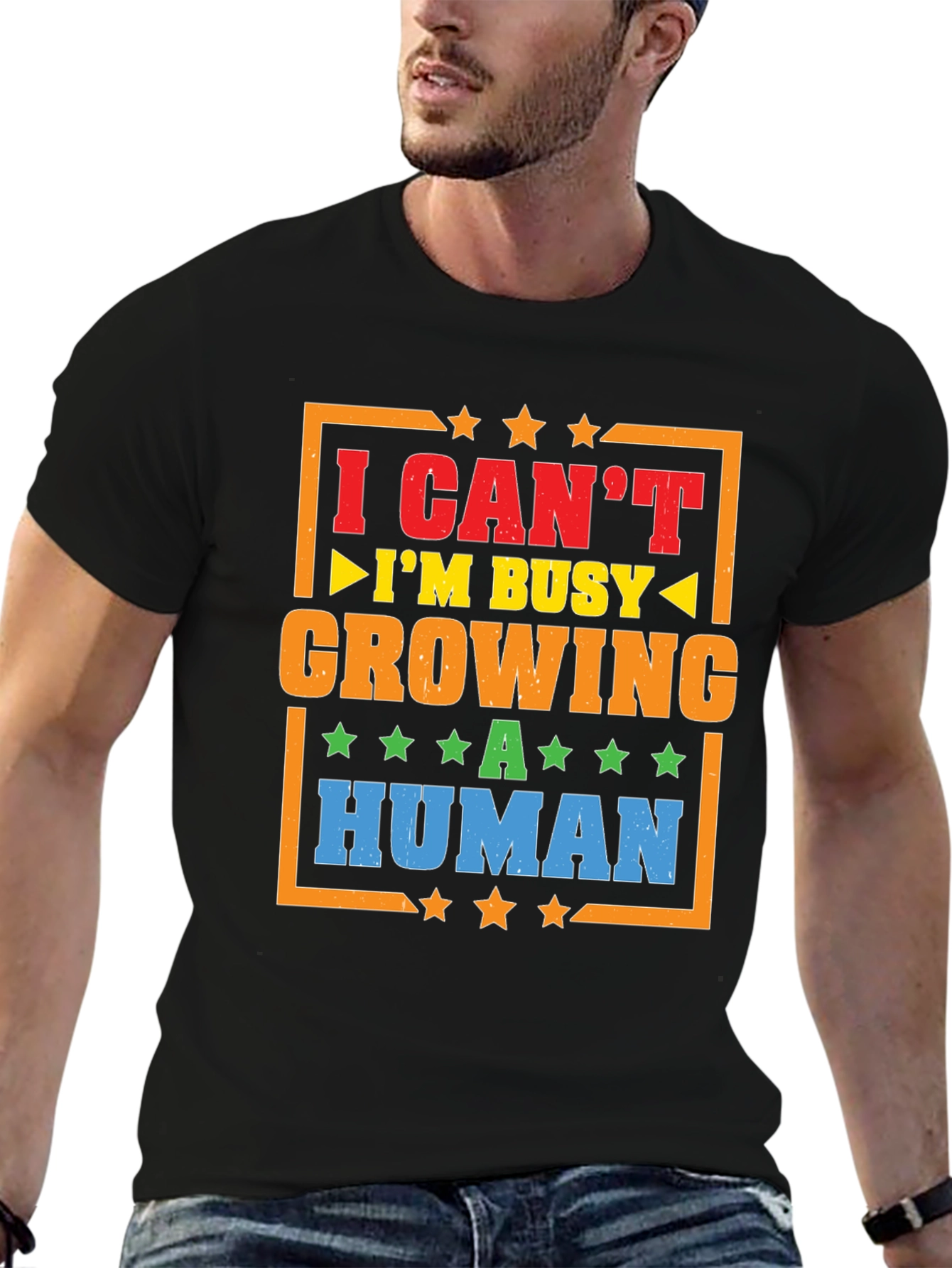 I Cant Im Busy Growing A Human Graphic T-Shirt