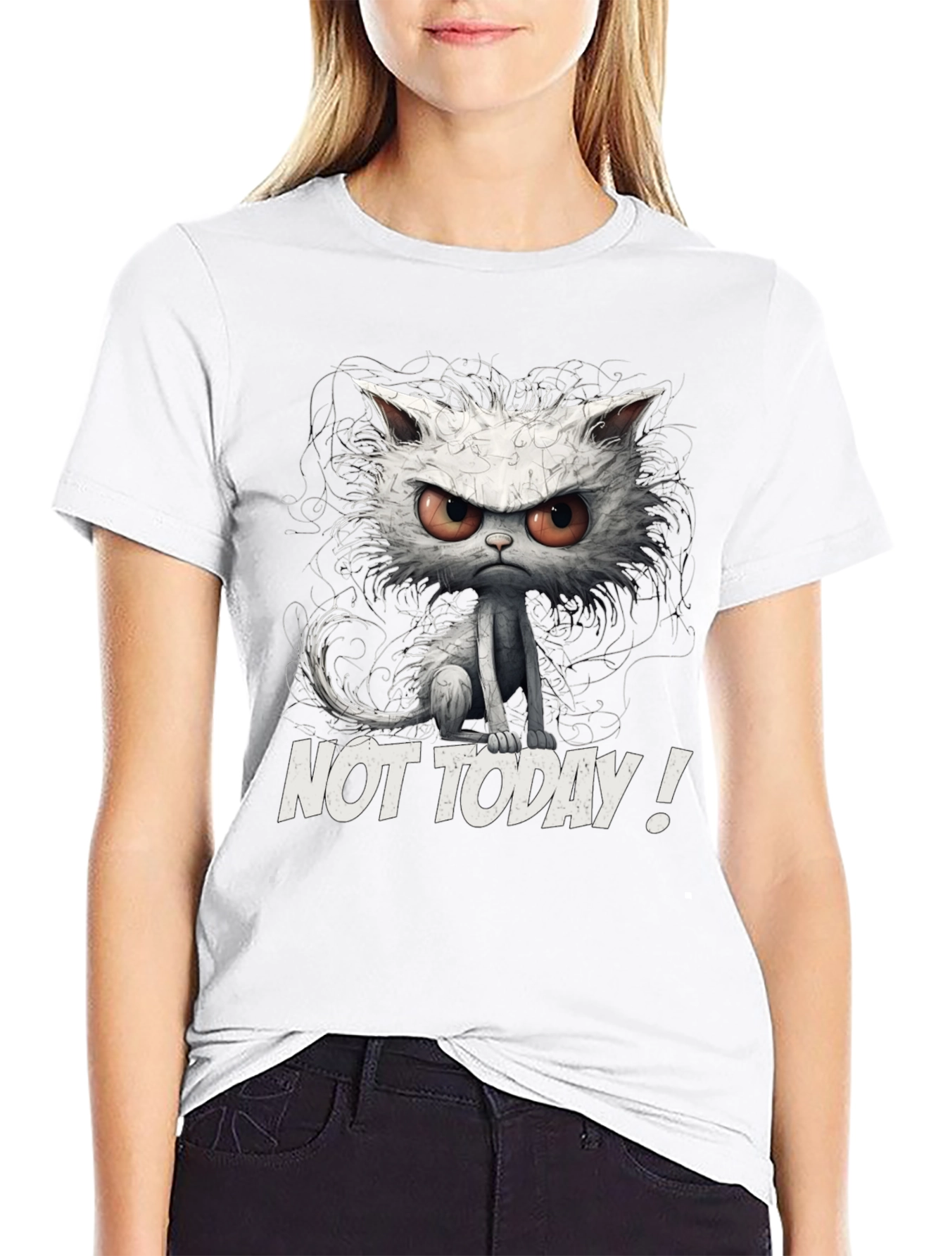 Grumpy Cat Not Today Graphic T-Shirt