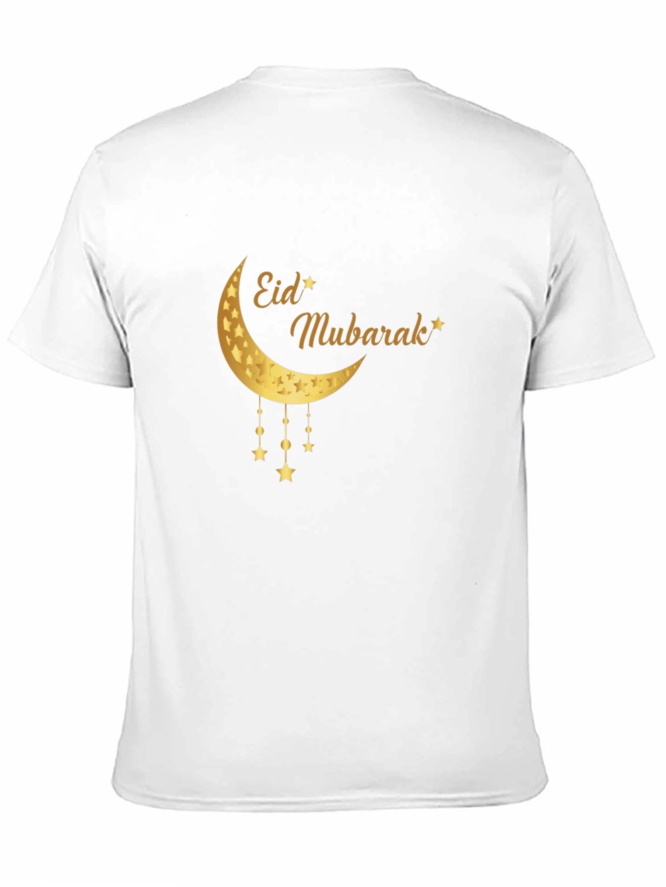 Eid Mubarak Moon & Stars Black T-Shirt