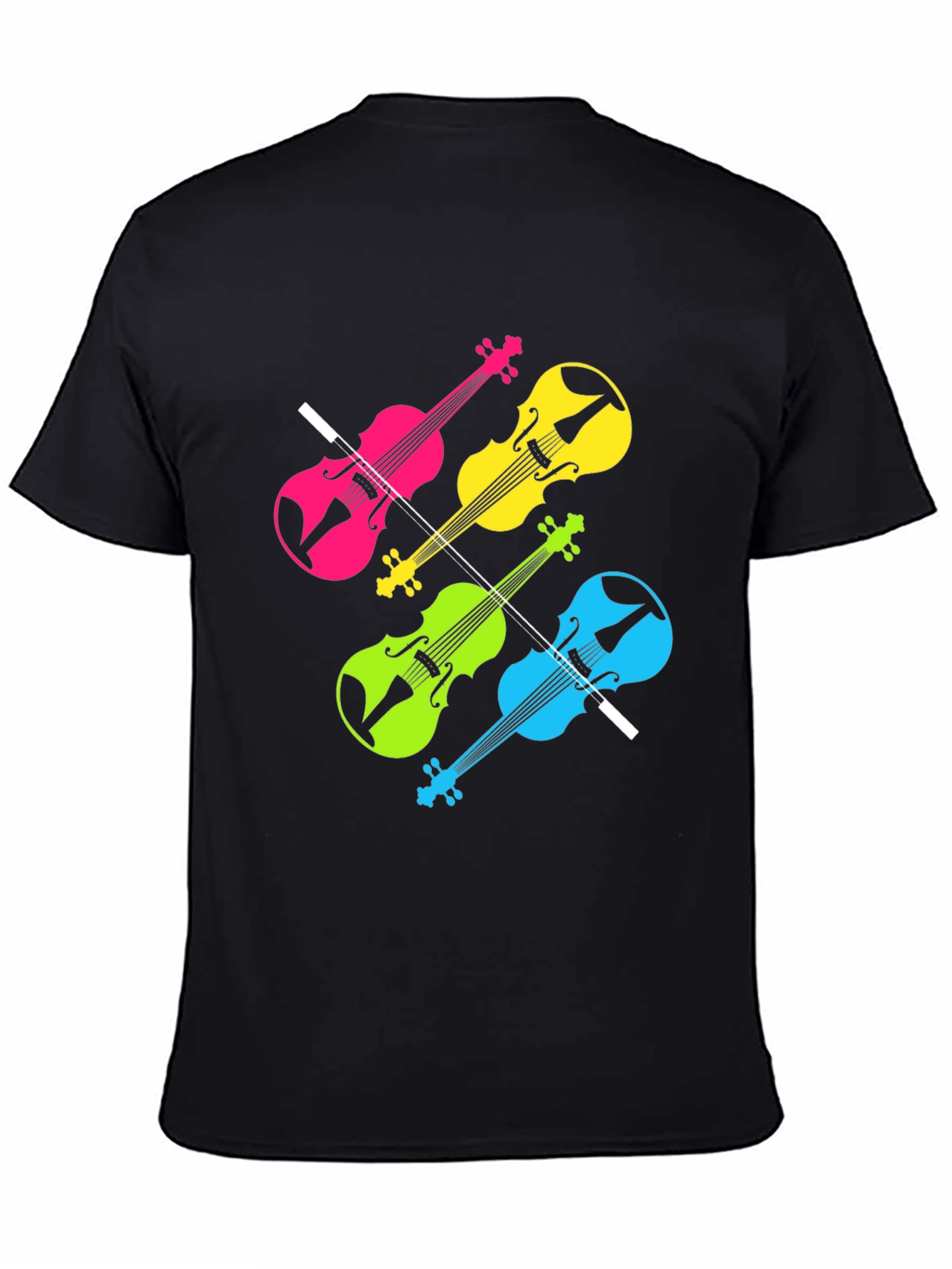 Neon Violin T-Shirt - Music Lover Tee