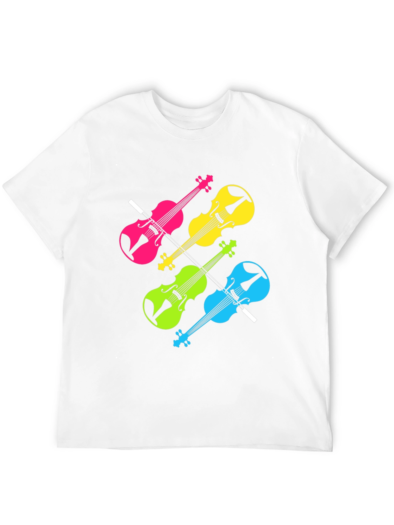 Neon Violin T-Shirt - Music Lover Tee