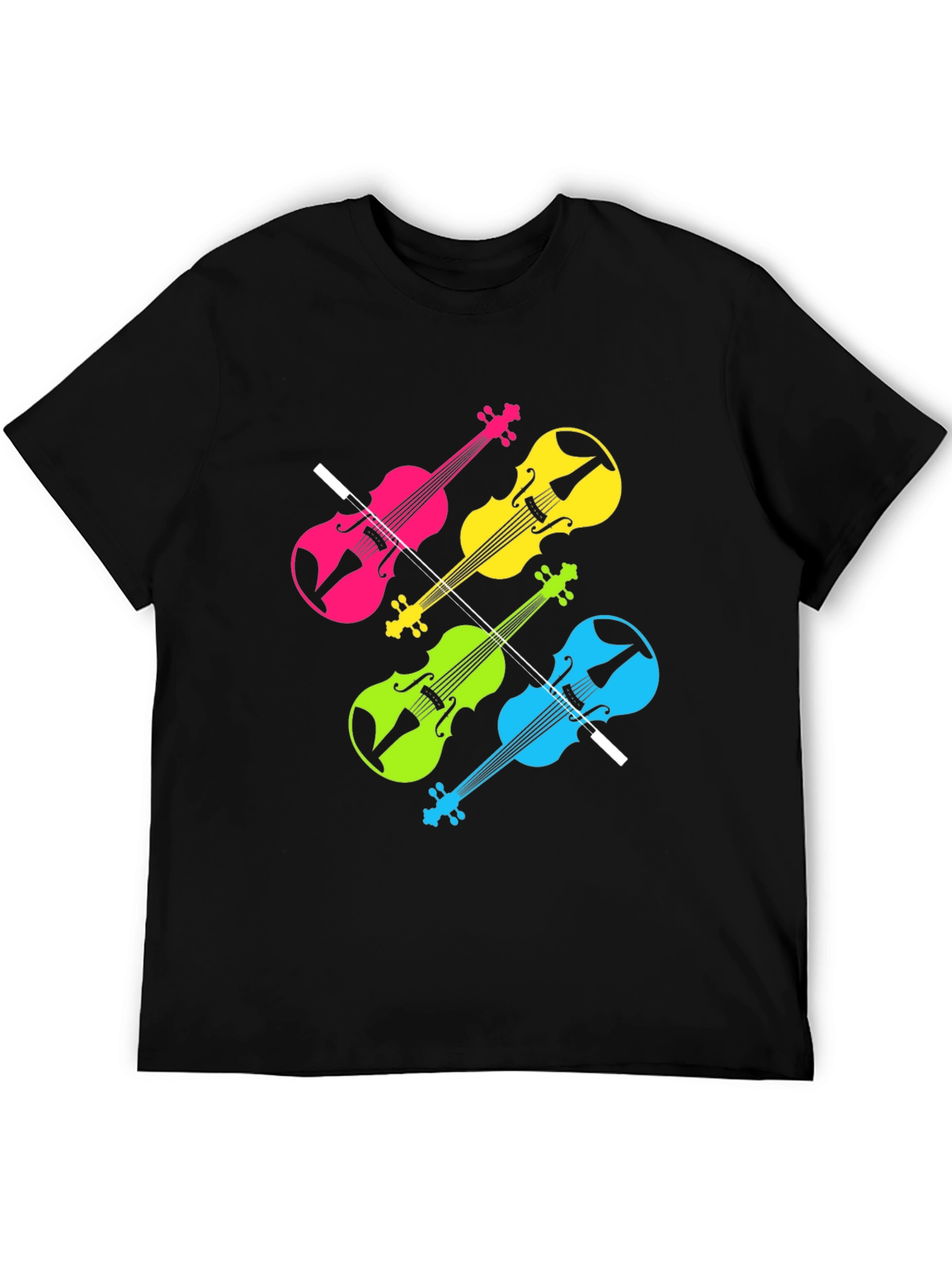 Neon Violin T-Shirt - Music Lover Tee