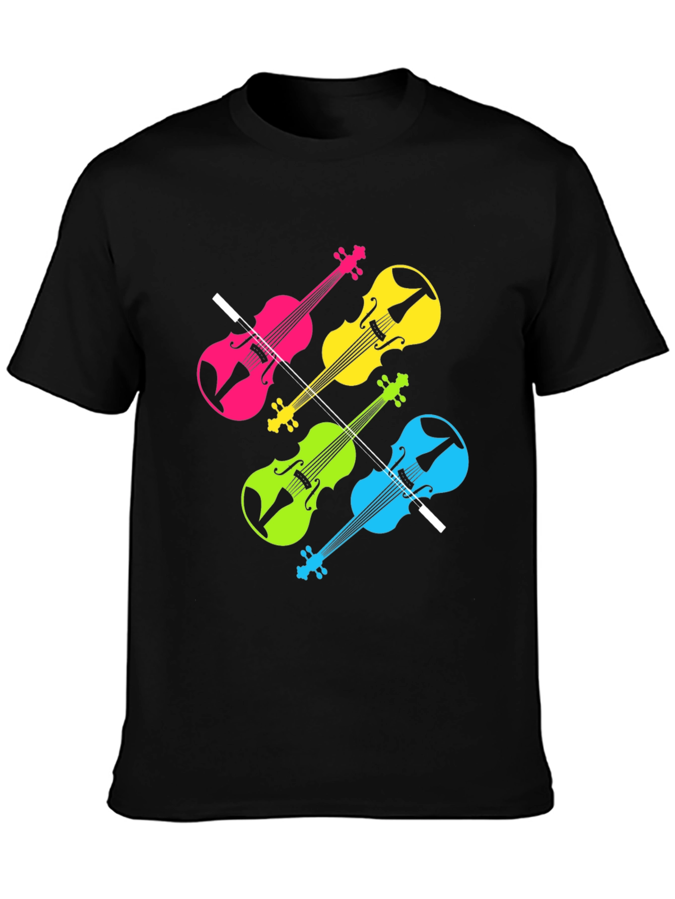 Neon Violin T-Shirt - Music Lover Tee