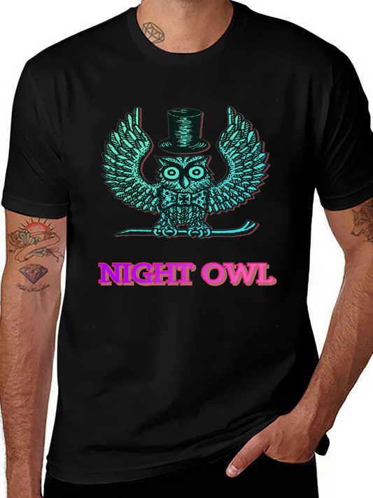 Night Owl Graphic Tee - Cool Mens T-Shirt