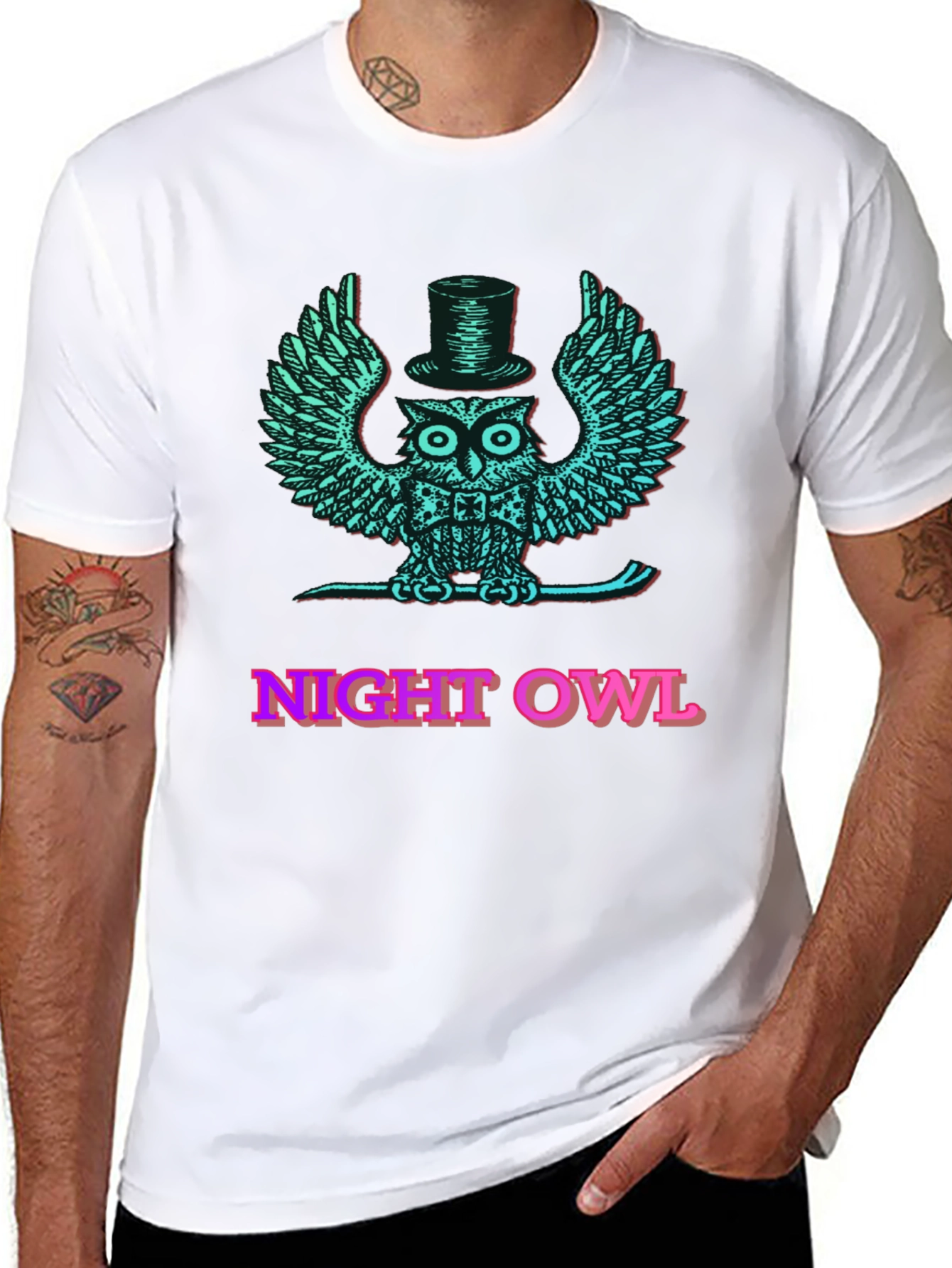 Night Owl Graphic Tee - Cool Mens T-Shirt