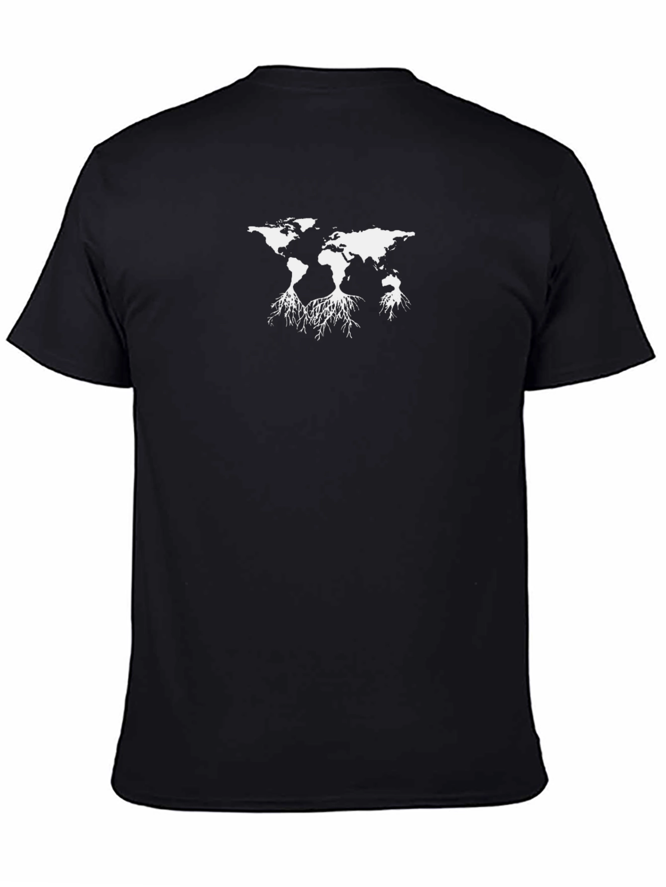 World Roots Graphic Tee - Black Cotton T-Shirt