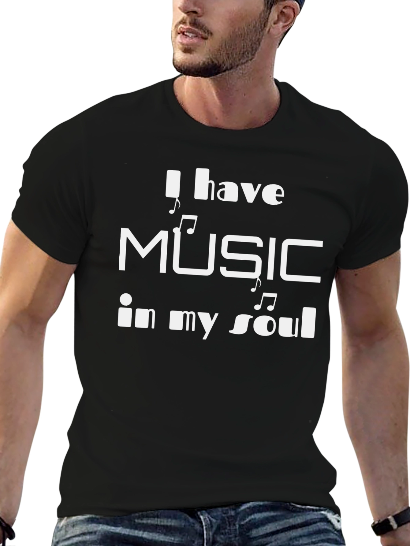 Music Soul T-Shirt - Stylish Black Tee