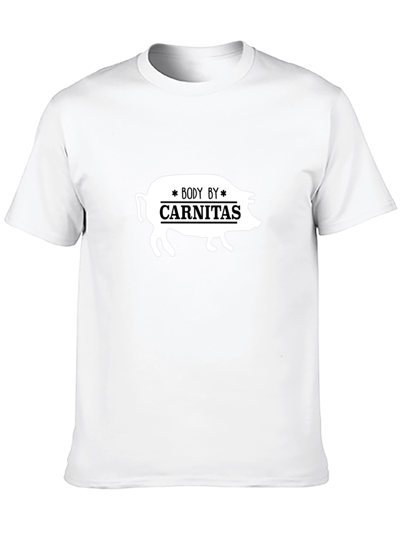 Body by Carnitas Black T-Shirt - Funny Pig Design