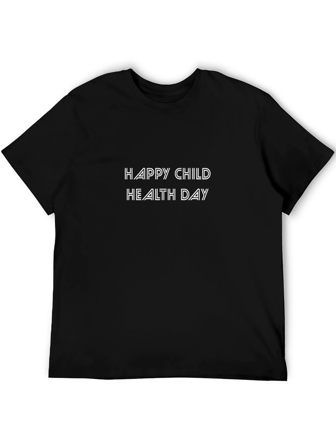 Happy Child Health Day Black T-Shirt