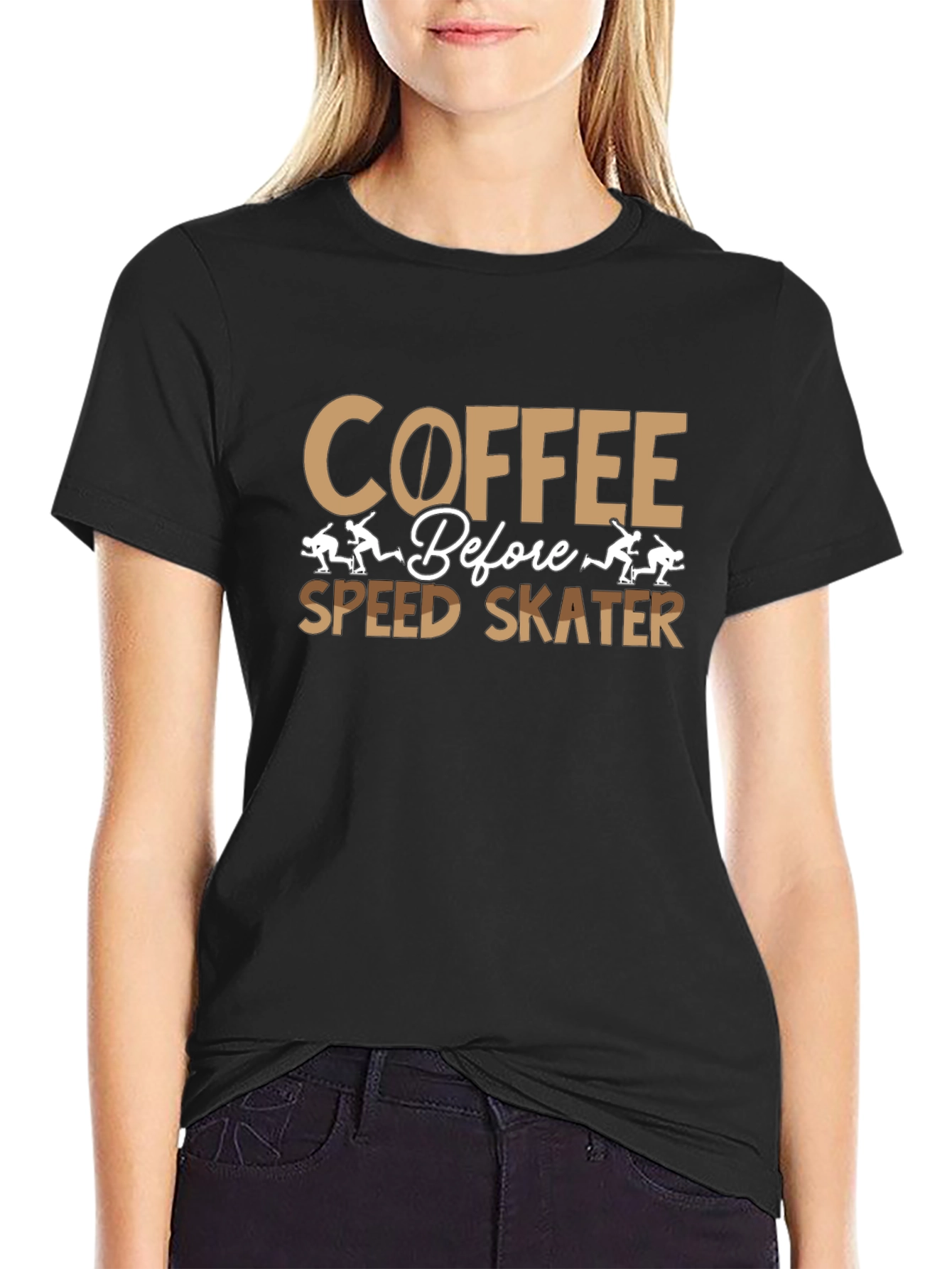 Coffee Before Speed Skater Graphic T-Shirt