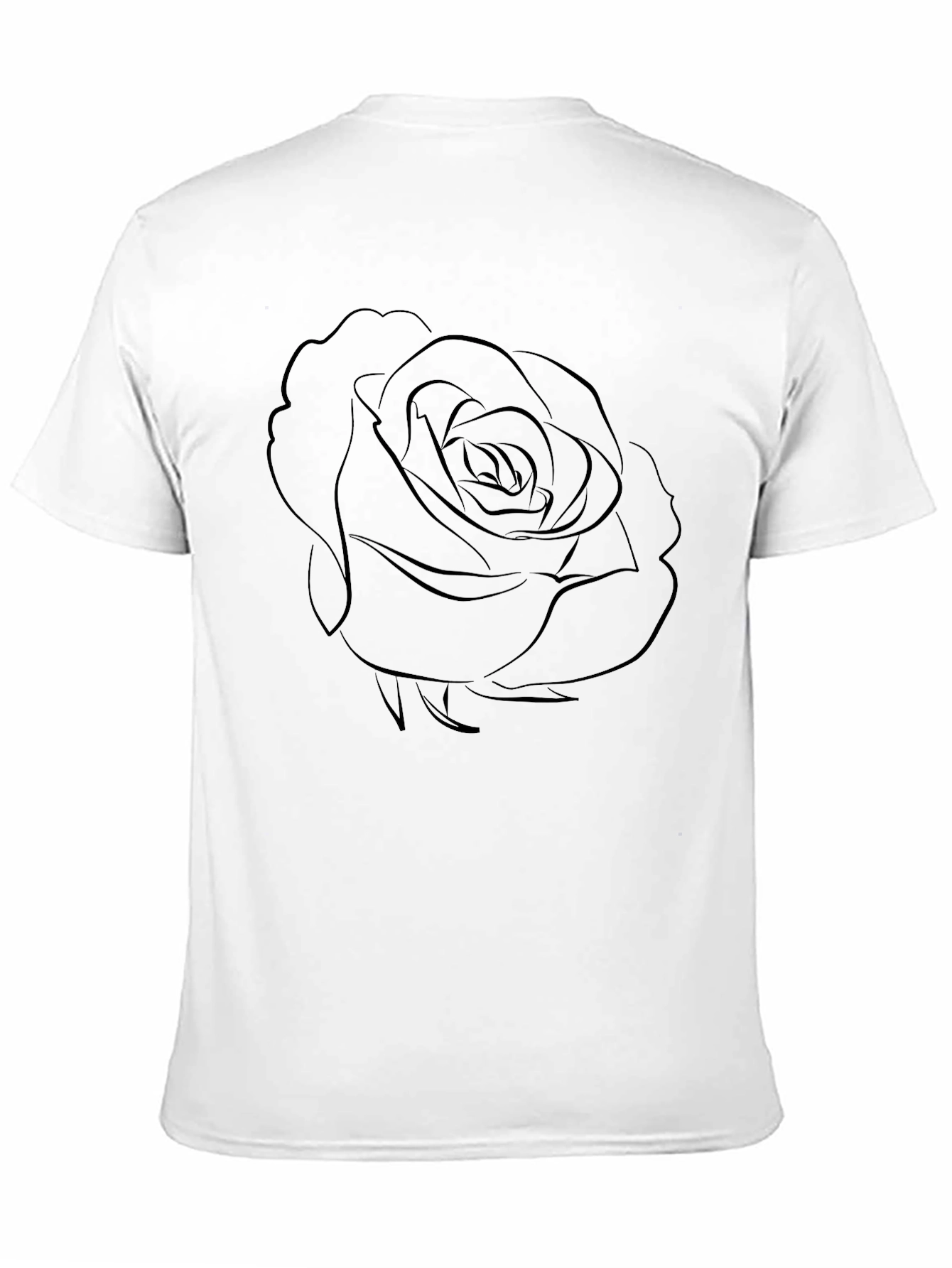 Mens Black Rose Graphic Tee - Stylish Casual Wear
