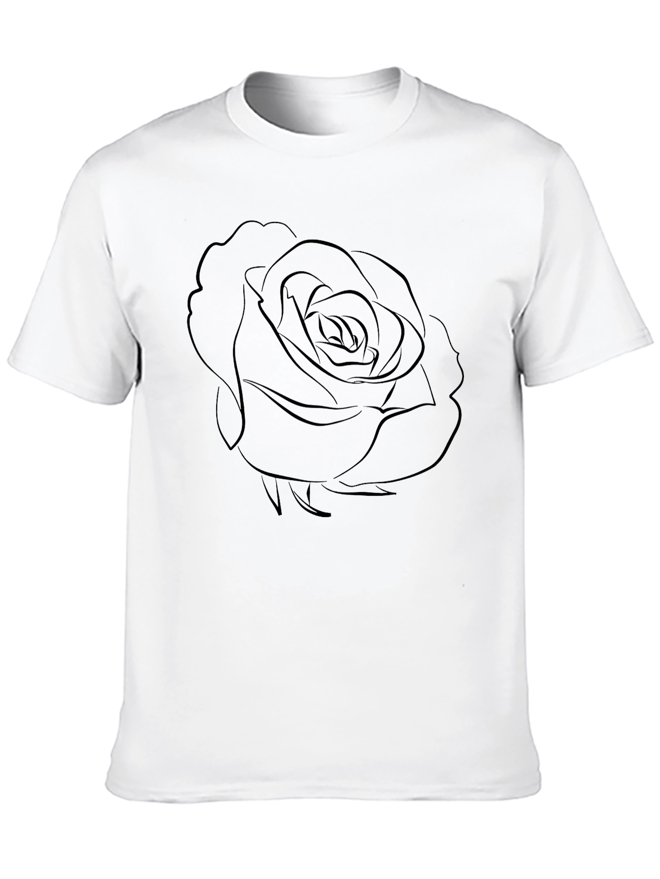 Mens Black Rose Graphic Tee - Stylish Casual Wear