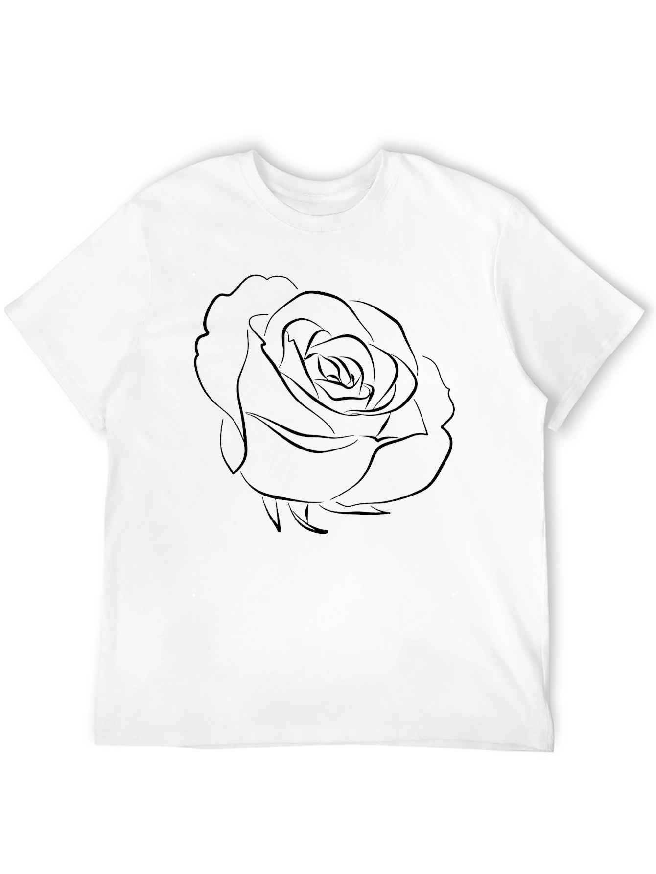 Mens Black Rose Graphic Tee - Stylish Casual Wear