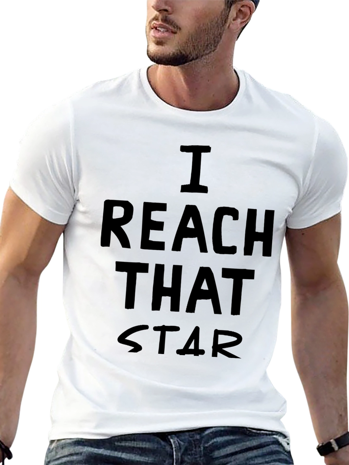 I Reach That Star Graphic Tee - Black