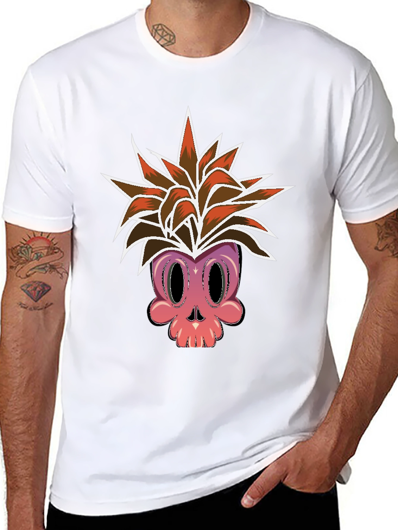 Skull Pineapple Graphic Tee