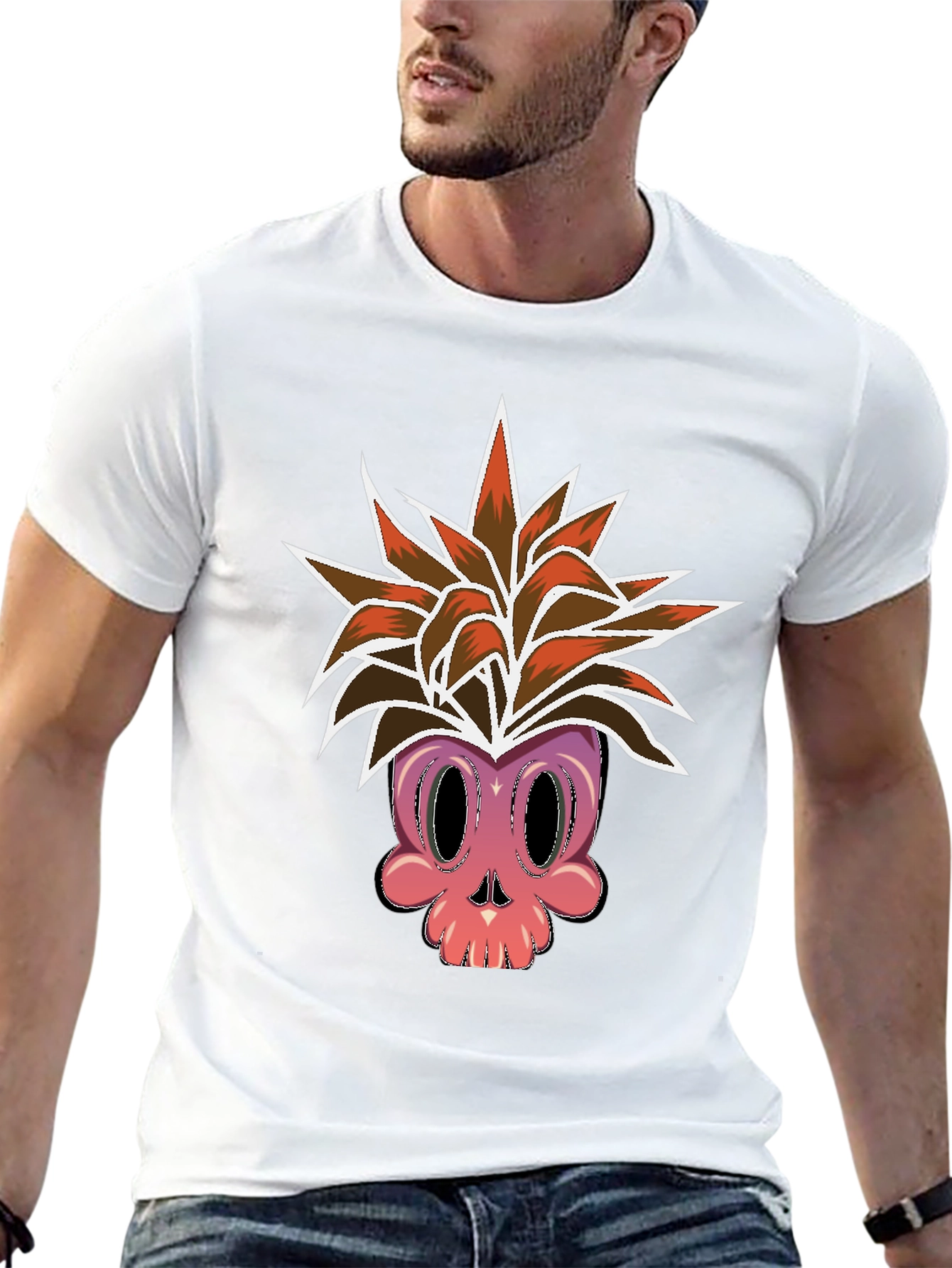 Skull Pineapple Graphic Tee
