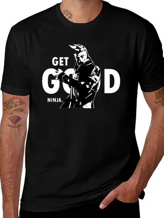 Get Good Ninja Graphic T-Shirt - Stylish Black Tee