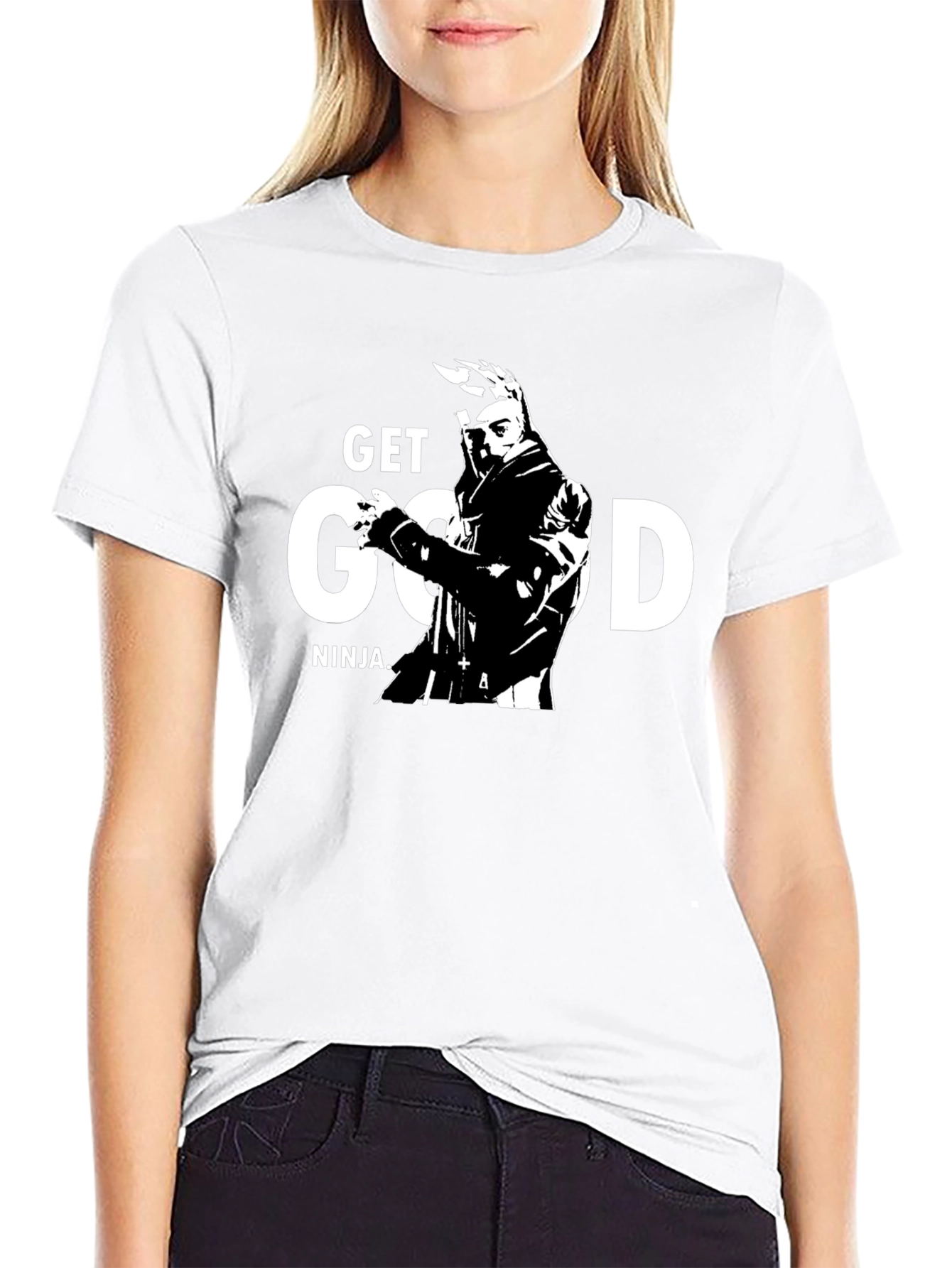 Get Good Ninja Graphic T-Shirt - Stylish Black Tee