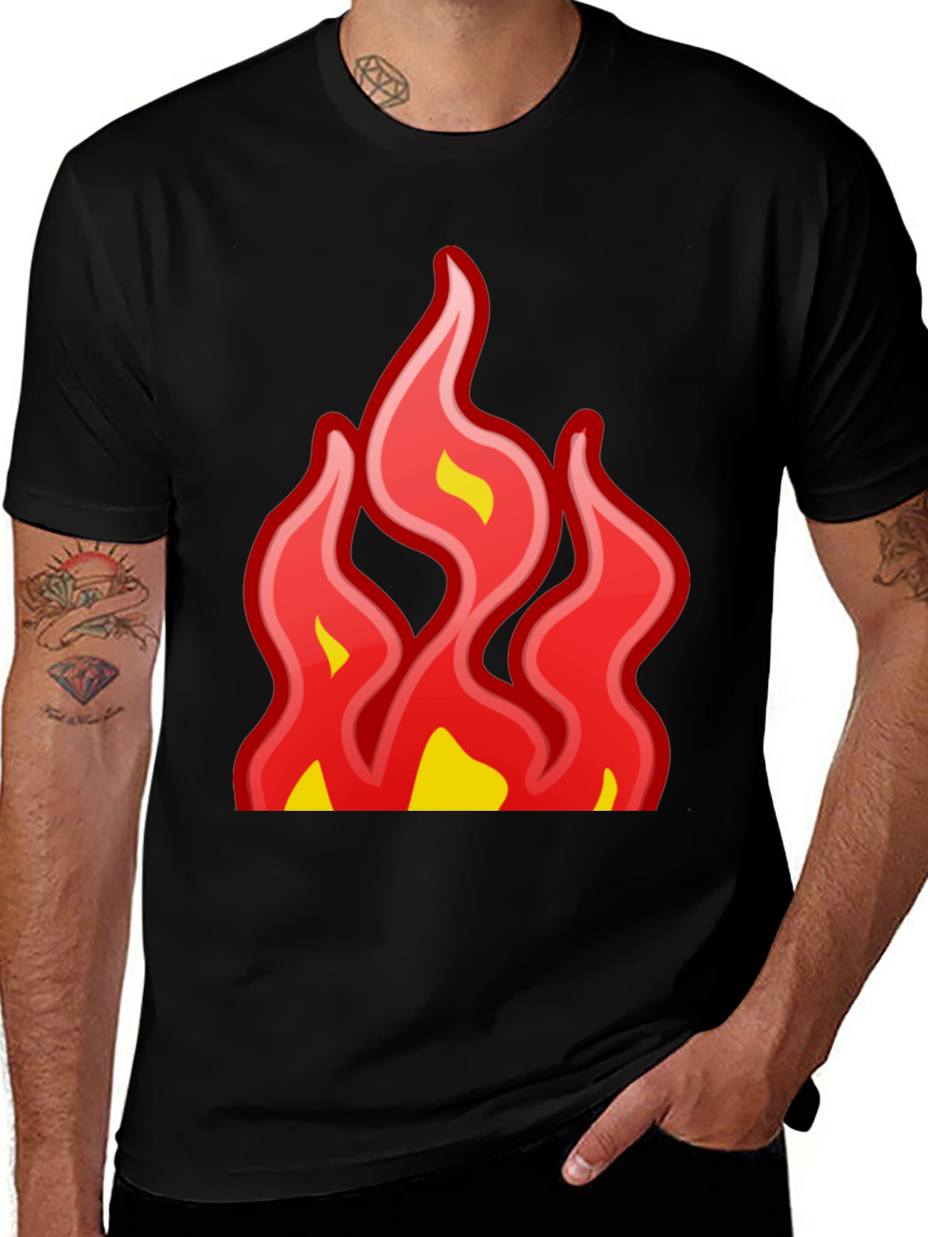 Fiery Graphic Tee - Bold Statement T-Shirt