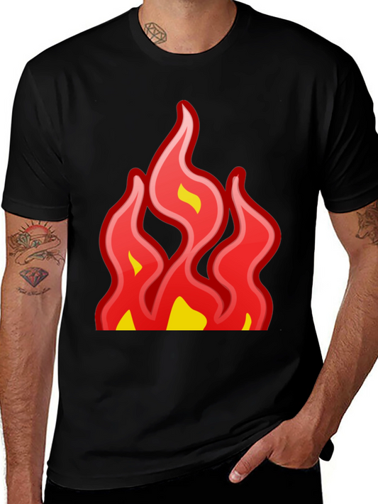 Fiery Graphic Tee - Bold Statement T-Shirt