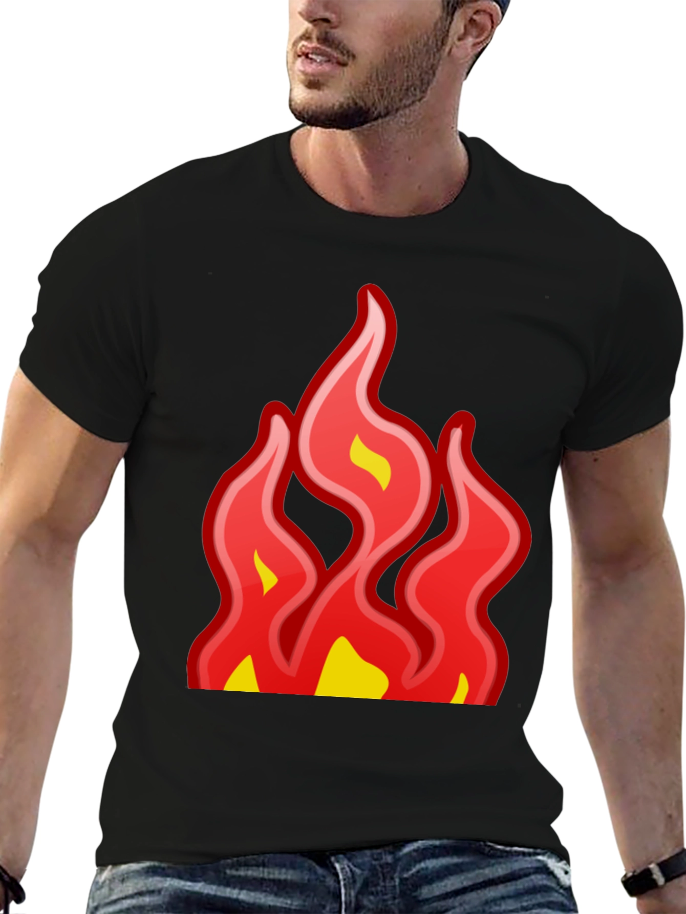 Fiery Graphic Tee - Bold Statement T-Shirt