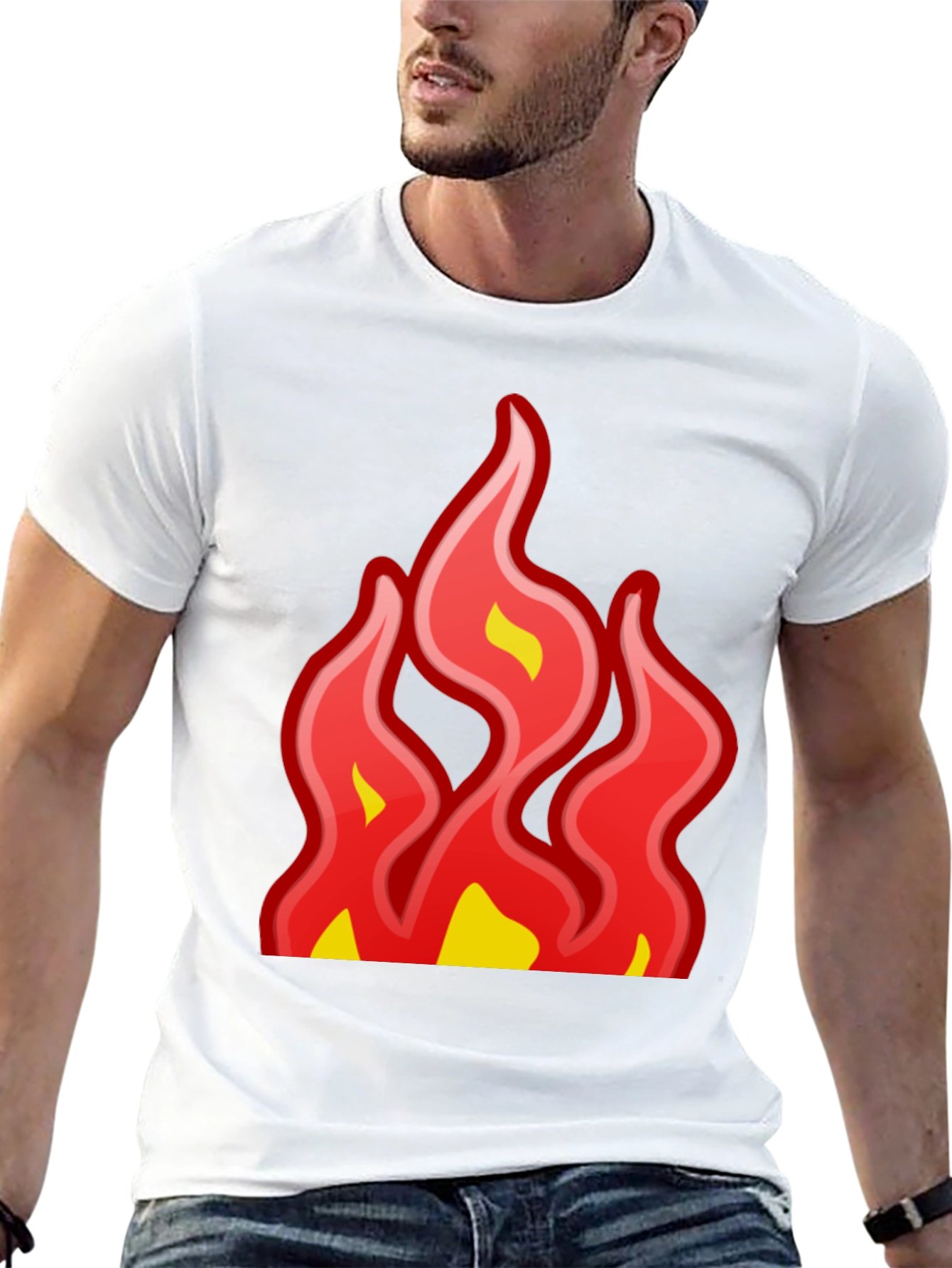Fiery Graphic Tee - Bold Statement T-Shirt