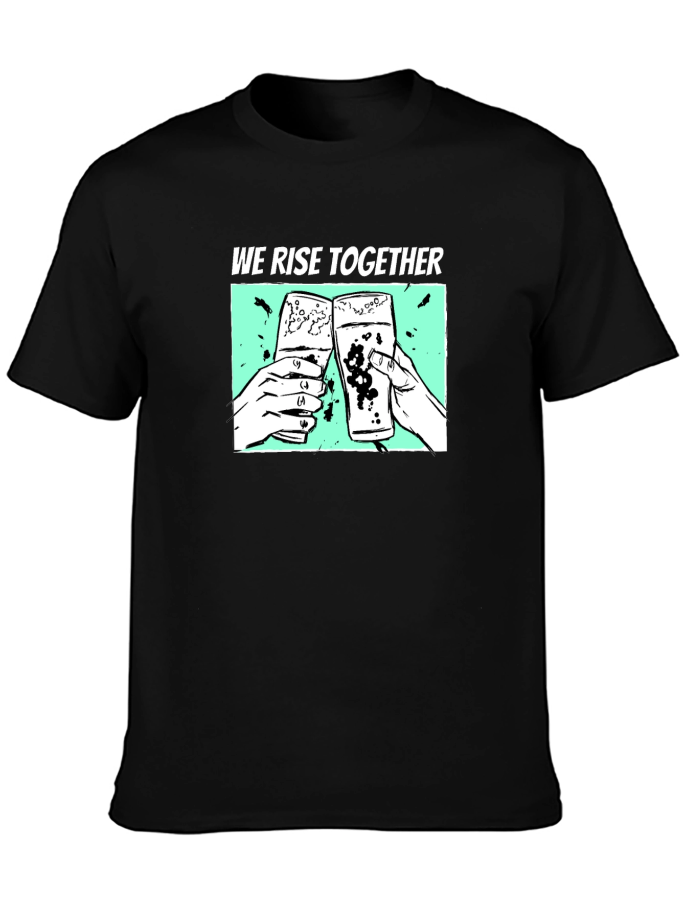 We Rise Together Graphic T-Shirt - Black
