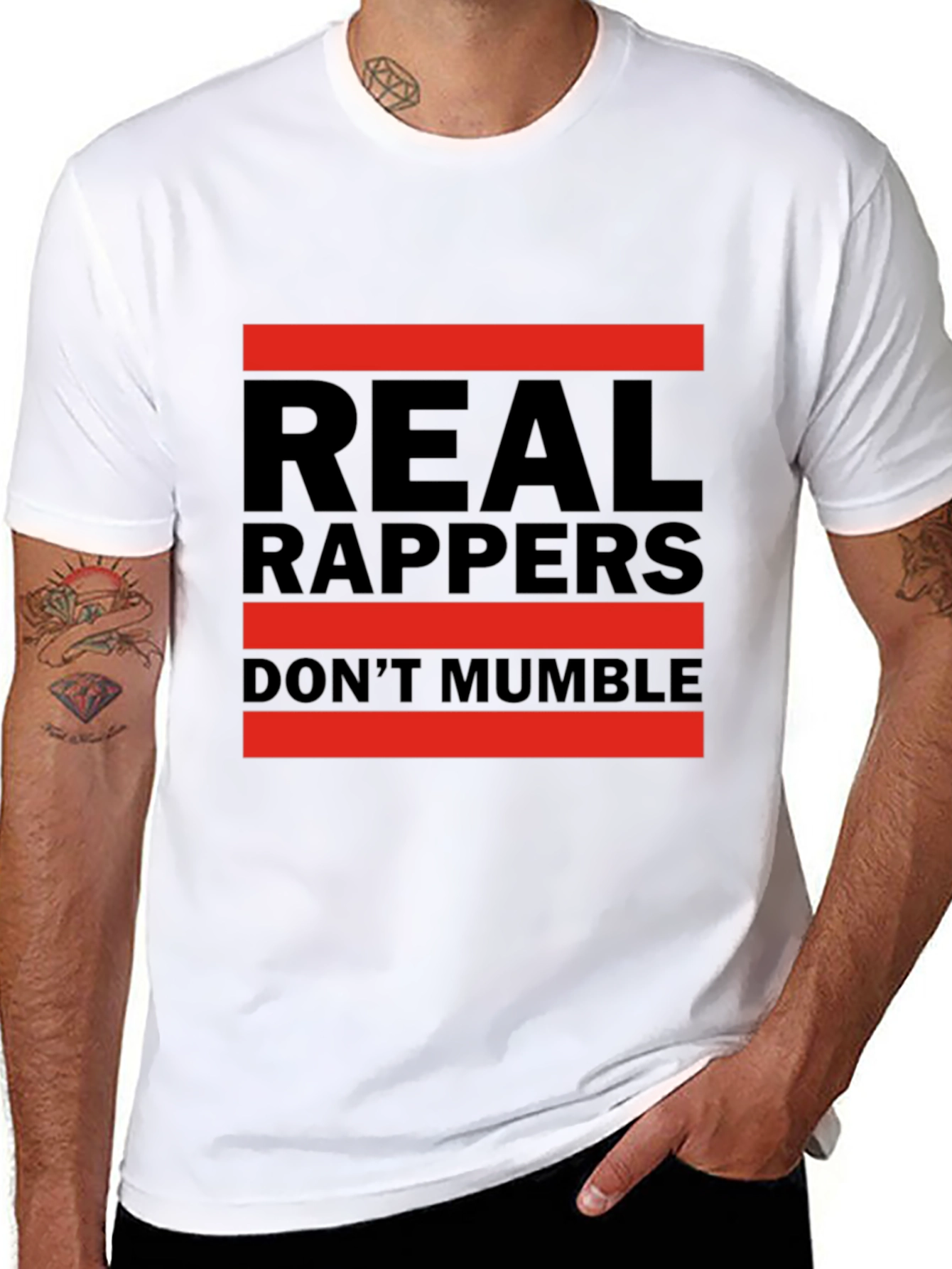 Real Rappers Dont Mumble Graphic Tee