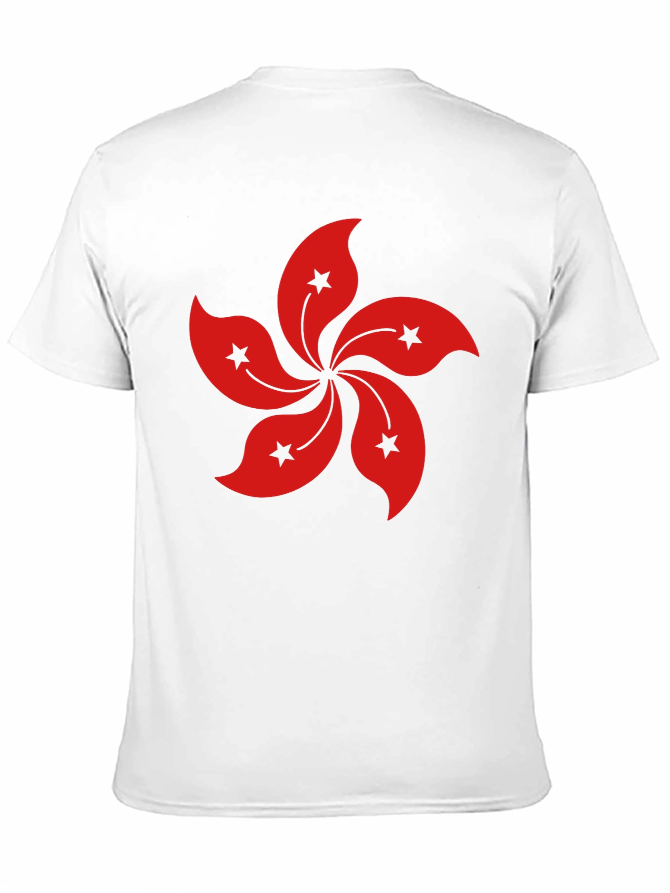 Hong Kong Flower T-Shirt - Black Cotton Blend