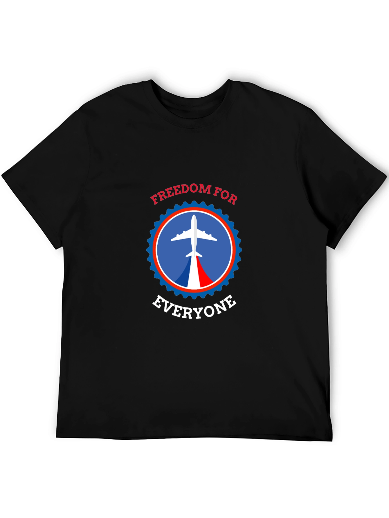 Freedom For Everyone T-Shirt - Airplane Design