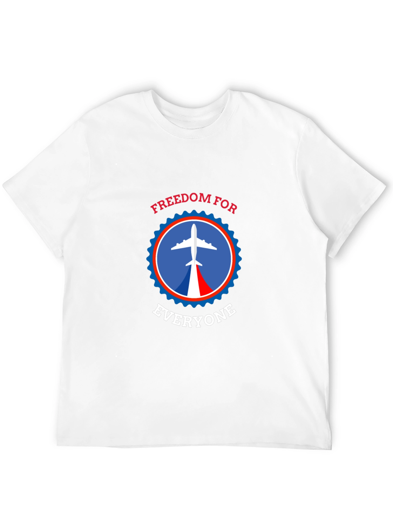 Freedom For Everyone T-Shirt - Airplane Design
