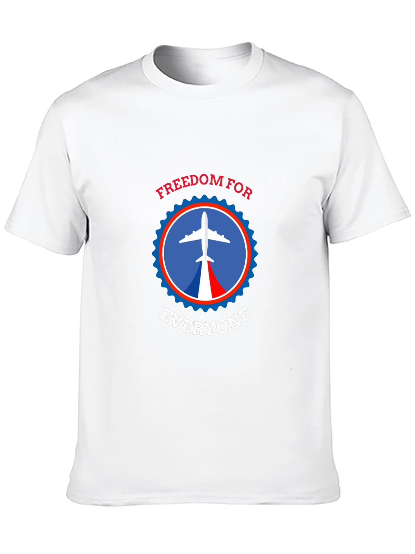 Freedom For Everyone T-Shirt - Airplane Design