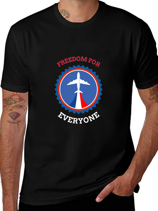Freedom For Everyone T-Shirt - Airplane Design