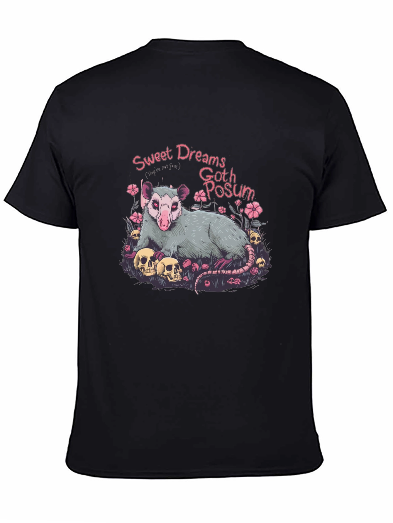 Goth Possum Graphic T-Shirt - Sweet Dreams
