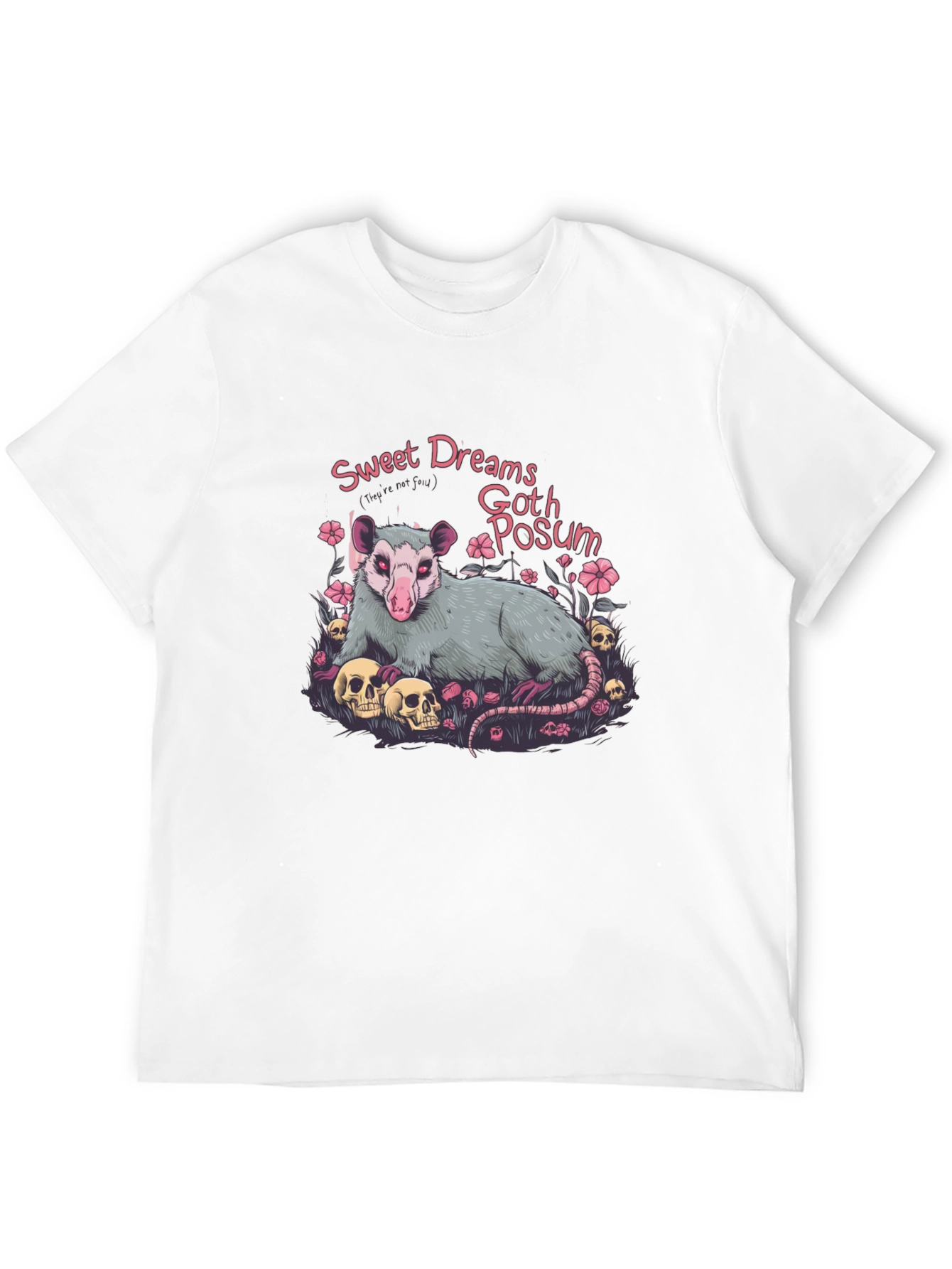 Goth Possum Graphic T-Shirt - Sweet Dreams