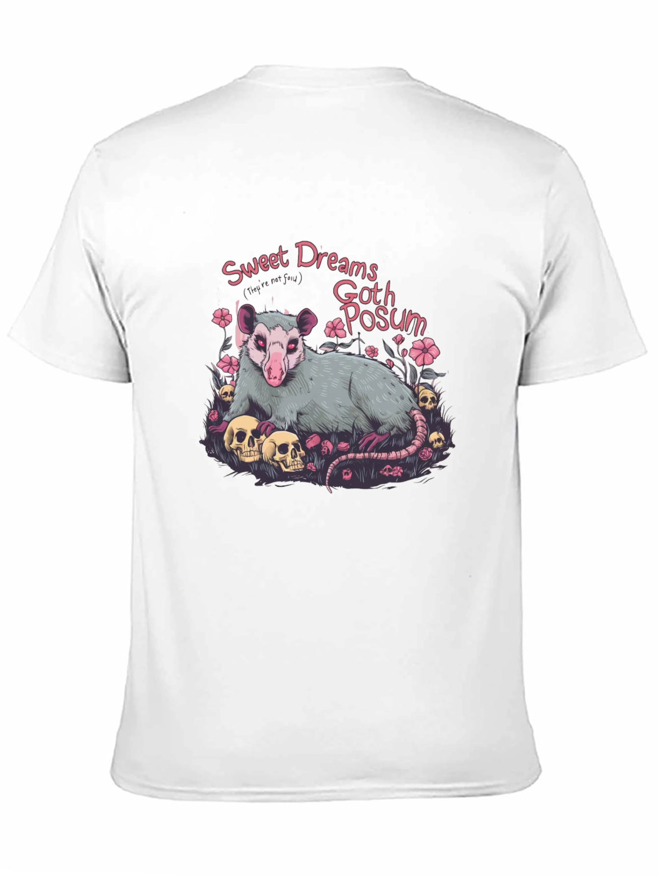 Goth Possum Graphic T-Shirt - Sweet Dreams