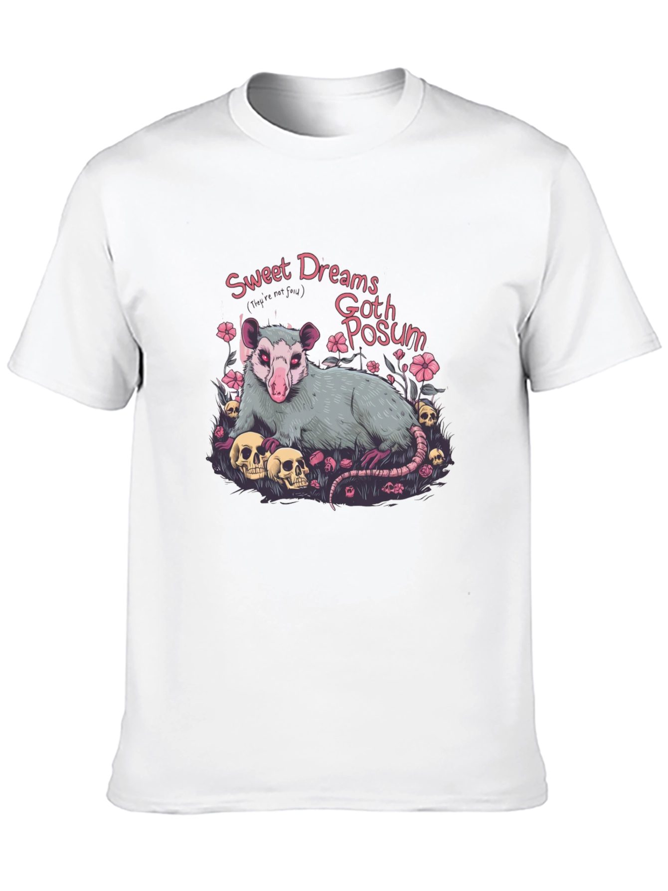 Goth Possum Graphic T-Shirt - Sweet Dreams